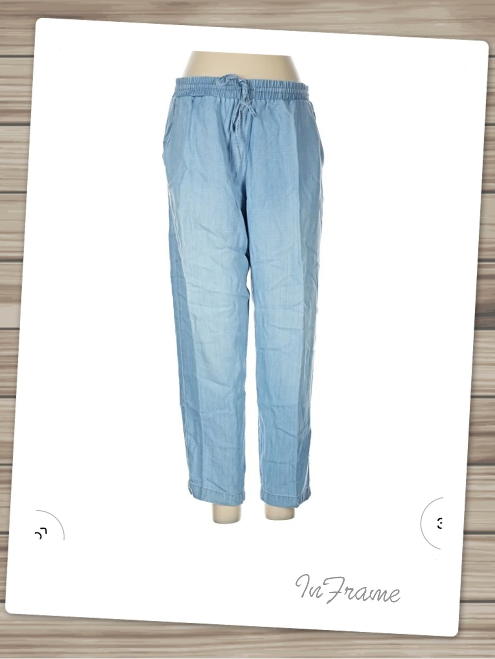 Workshop Republic Clothing Light Blue Women's Boyfriend Drawstring Jeans Size 1x